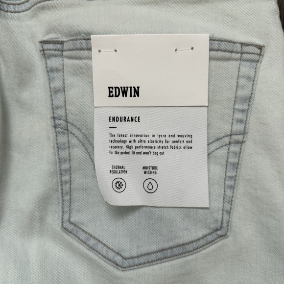 EDWIN MADDOX JEANS SLIM CROP LEG  Men's Size 33x27 OUTCAST WASH NWT MSRP $158 - Picture 10 of 10